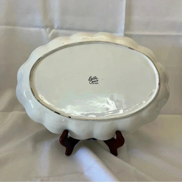 Bella Casa By GANZ Ceramic Fruit & Vegetable 14" Platter - Picture 4 of 4